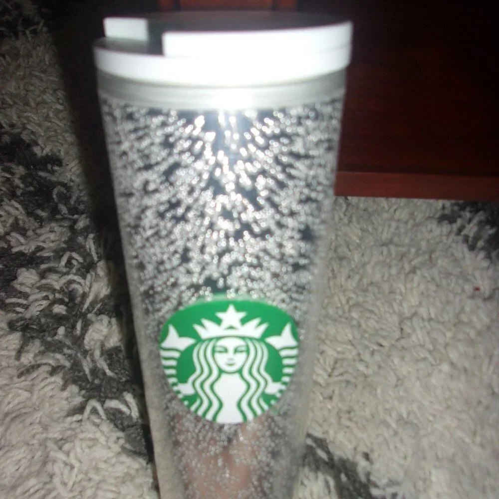 Starbucks Holiday Silver Bubbly Tumbler-bubble Platinum Used